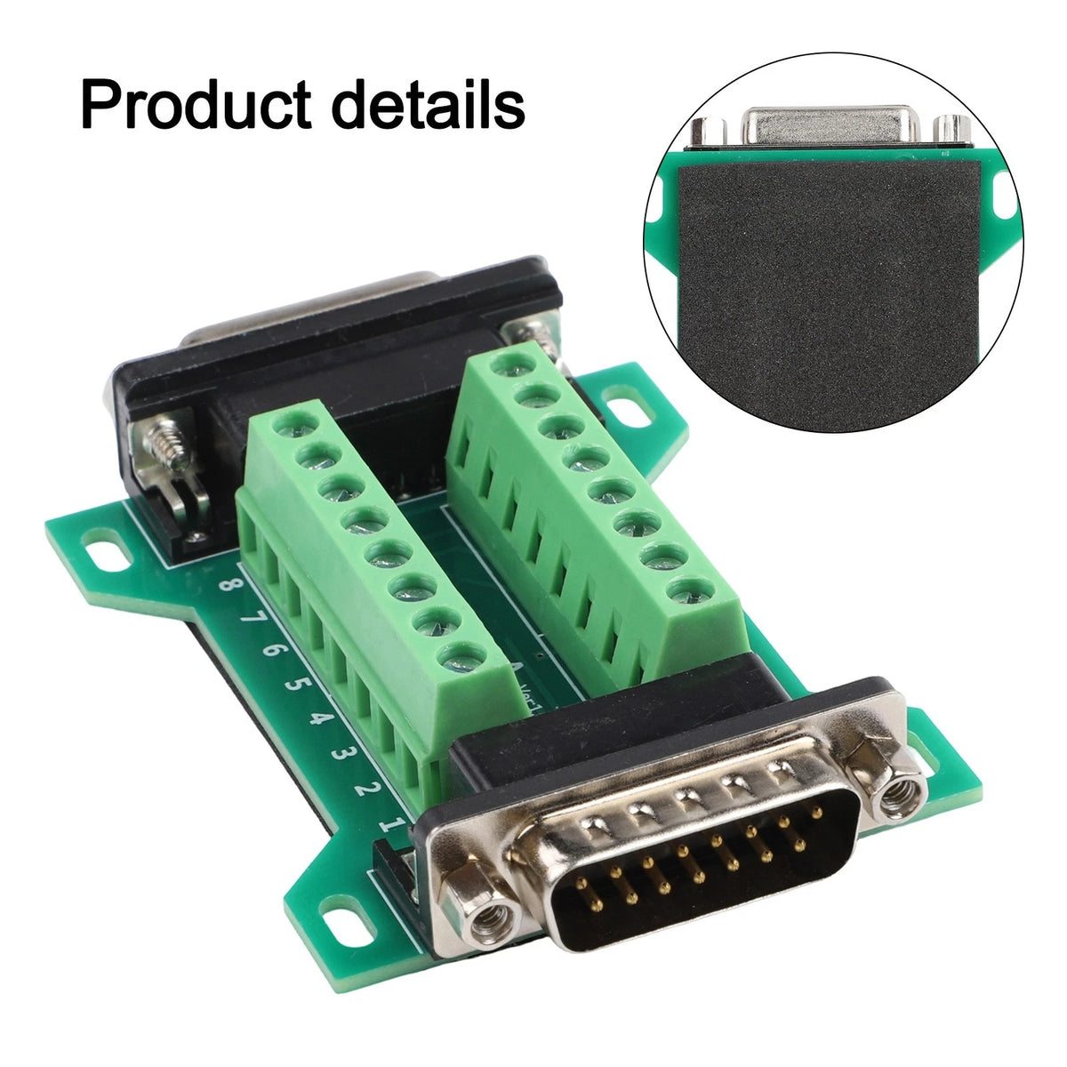 Terminal Block Adapter DB15MFA Solderless Connector for Quick Setup