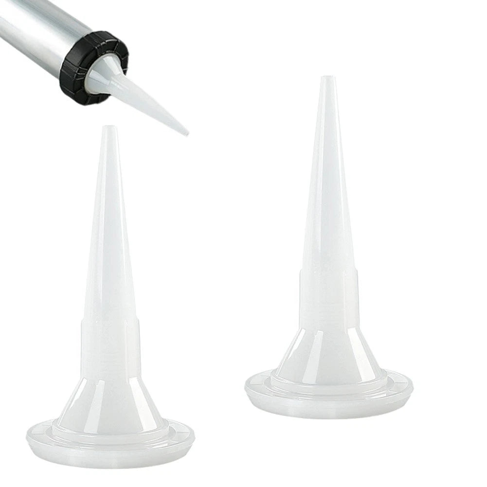 Caulking Nozzle for Home Improvement Tools (Plastic, White)