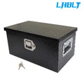 Tool Box for Pickup Trailer (20"×12"×9.5", Black Aluminum Diamond Plate)