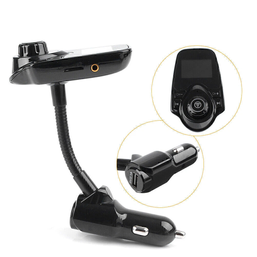 Bluetooth FM Transmitter Wireless Radio Adapter for Universal Vehicles (2010–2023)