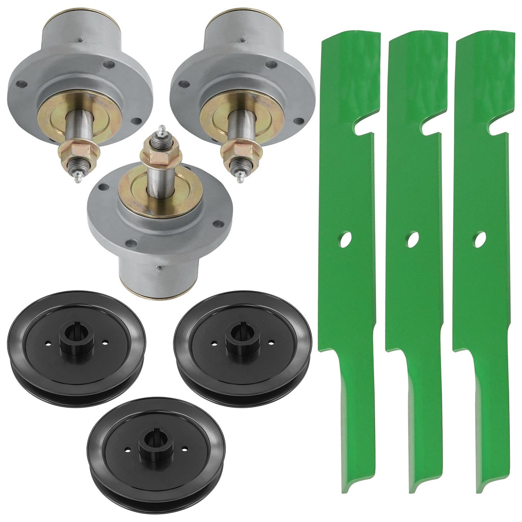 Deck Spindle Blade and Pulley Replacement for Snapper Pro S120 S125XT (2001–2006)