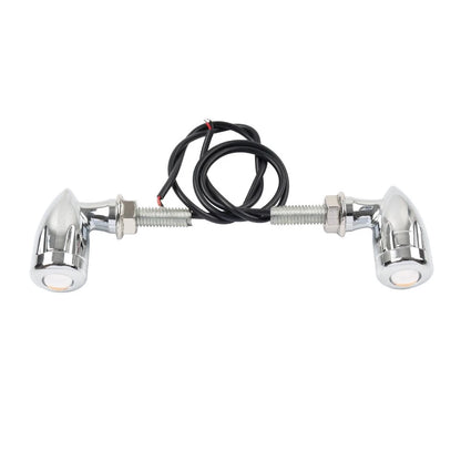 Mini Turn Signal Light Blinker 8mm Chrome for Bobber Cafe Racer