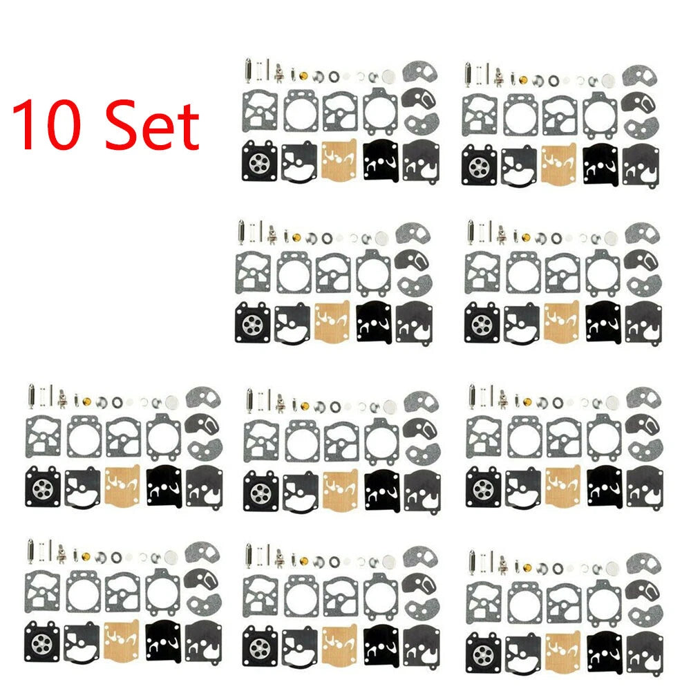 Set of 10 Carburetor Gasket Parts Kit for Walbro WA WT K10-WAT