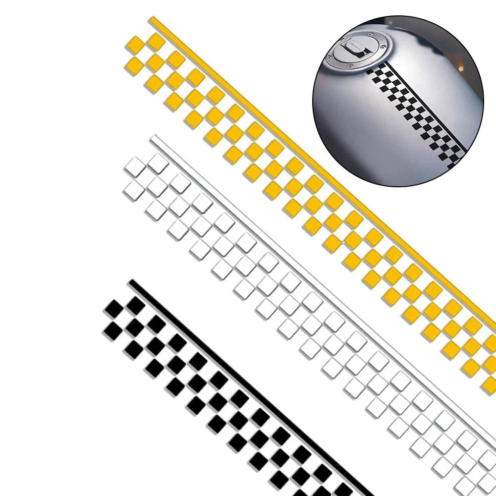 Checkered Stripes Decals for Motorbike