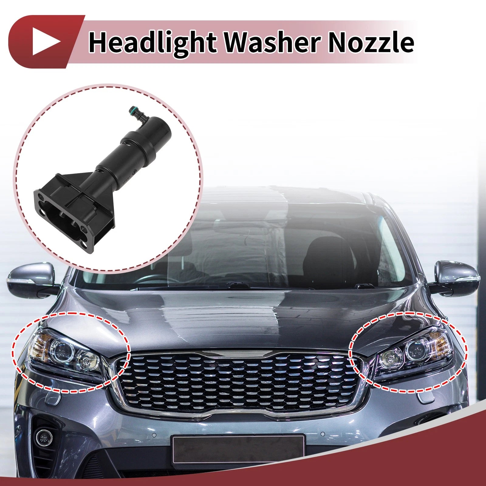 Front Driver Side Headlight Washer Nozzle Replacement for Audi A6 (2012–2018)