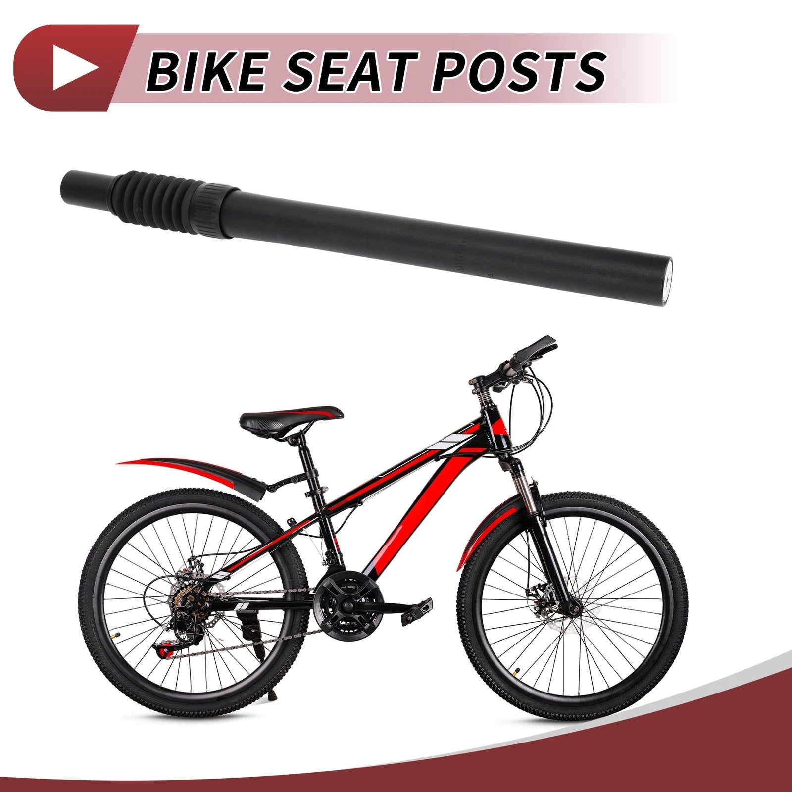 Bicycle Seat Post Suspension for Shock Bike 27.2mm Black (Universal)