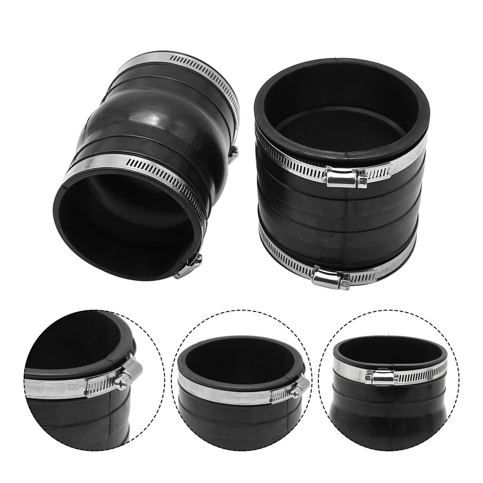 Set of 2 Upper & 2 Lower Exhaust Hose Bellows for Volvo Penta (3852696, 3863450)