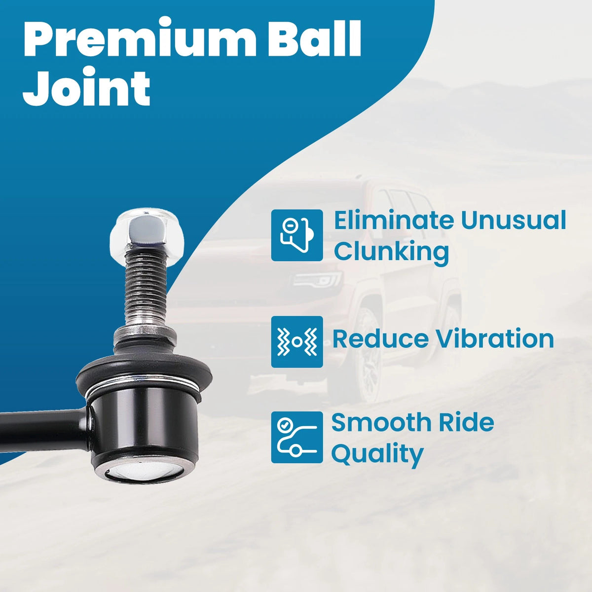 Set of 4 Sway Bar End Links for Chevrolet Corvette Base Convertible (1998–2013)
