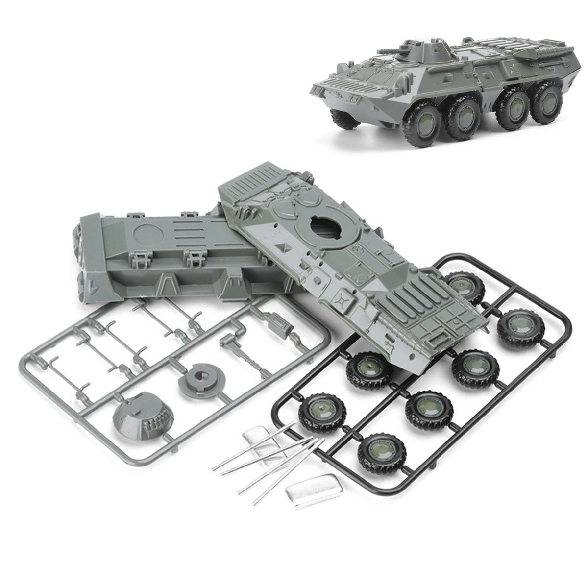 BTR-80 1:72 DIY Model Military Vehicle (Glue-Free)