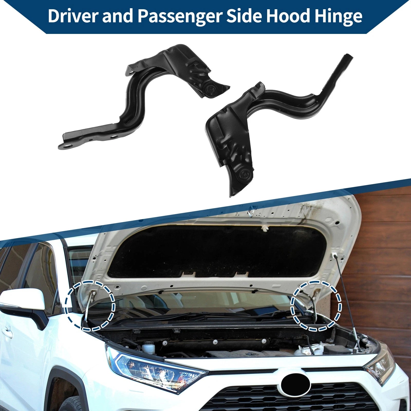 Hood Hinges Front Bonnet Bracket OEM Replacement for Hyundai Elantra (2017–2020)