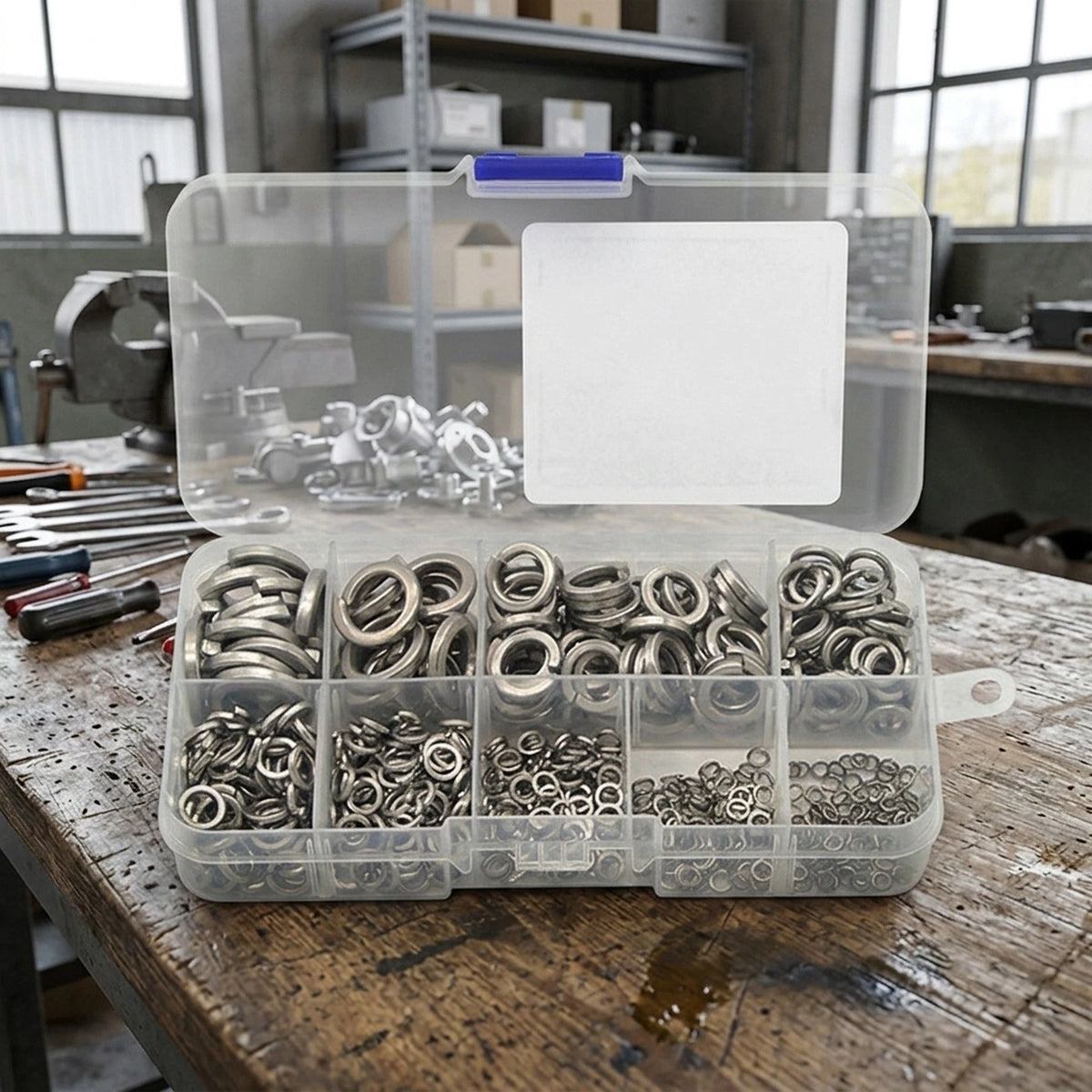 600 Pcs Spring Lock Washers for General Engineering Tasks