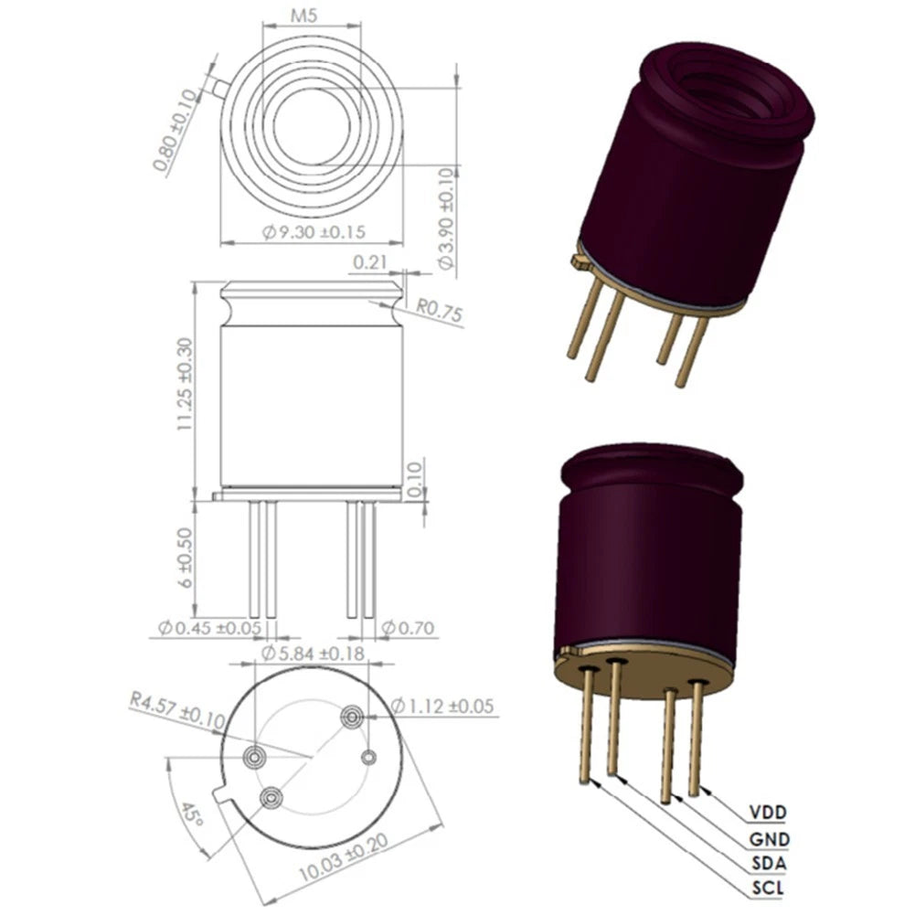 MLX90640 Sensor for Automotive Applications (3.3V, <23mA)