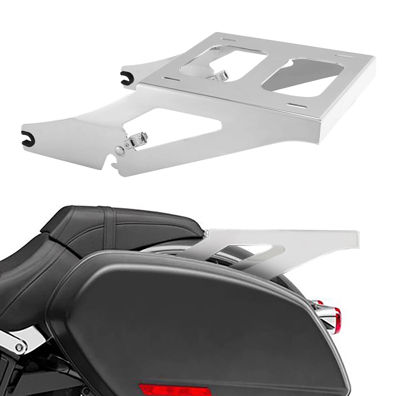 Chrome Two Up Mounting Rack for Harley Softail Sport Glide (2018–2021)