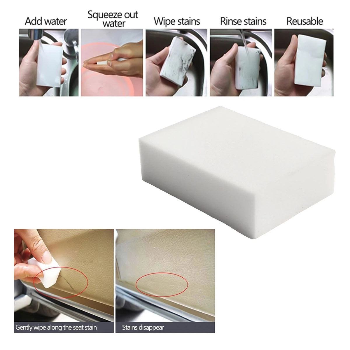 Sponge Cleaning Tool for Nearly All Surfaces - Stain Remover