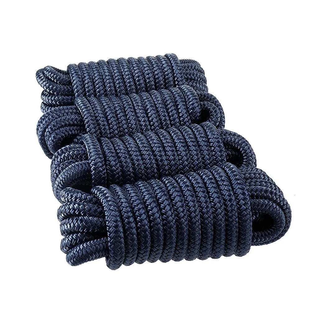 Set of 4 Double Braided Nylon Boat Dock Lines for (20FT)