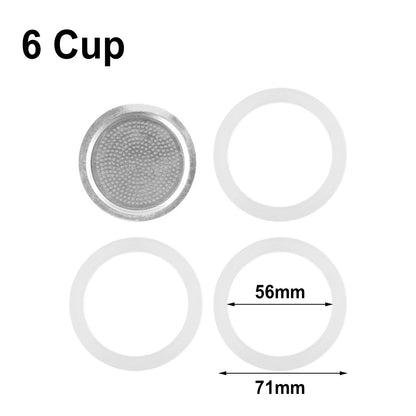 Silicone Gasket Seals for Espresso Pot (Easy to Clean)