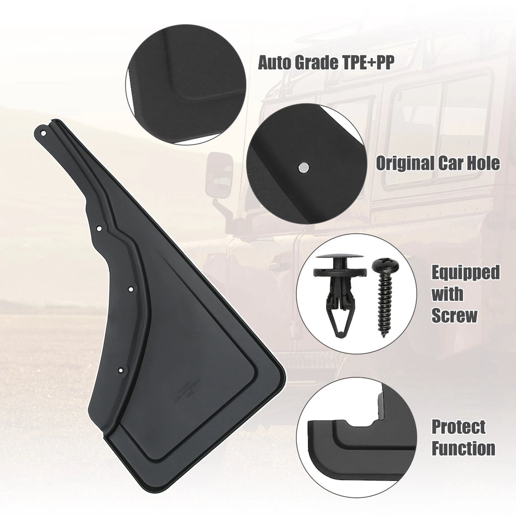 Front Rear Mud Flaps Splash Guards Black Set for Ford Bronco Sport (2021–2024)