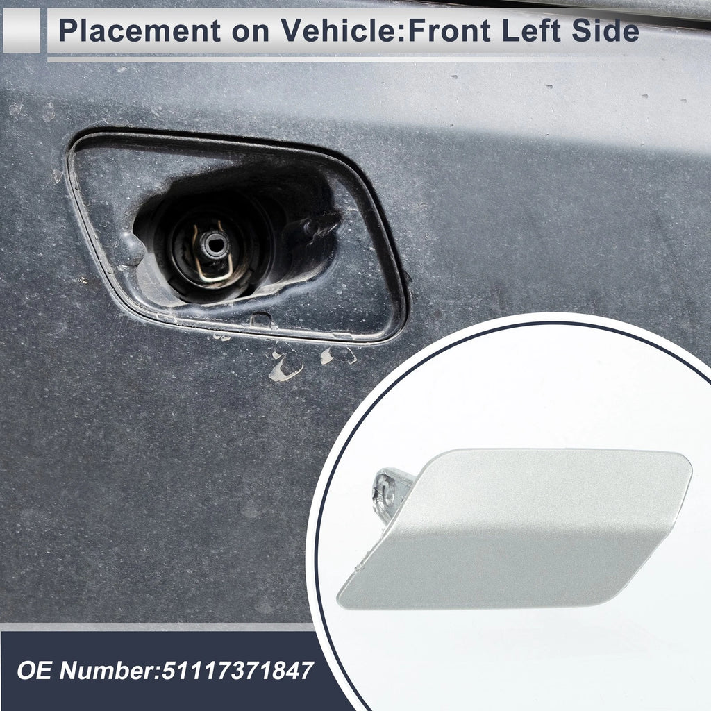 Front Left Headlight Washer Nozzle Cover Cap for BMW 335i GT (2014–2016)