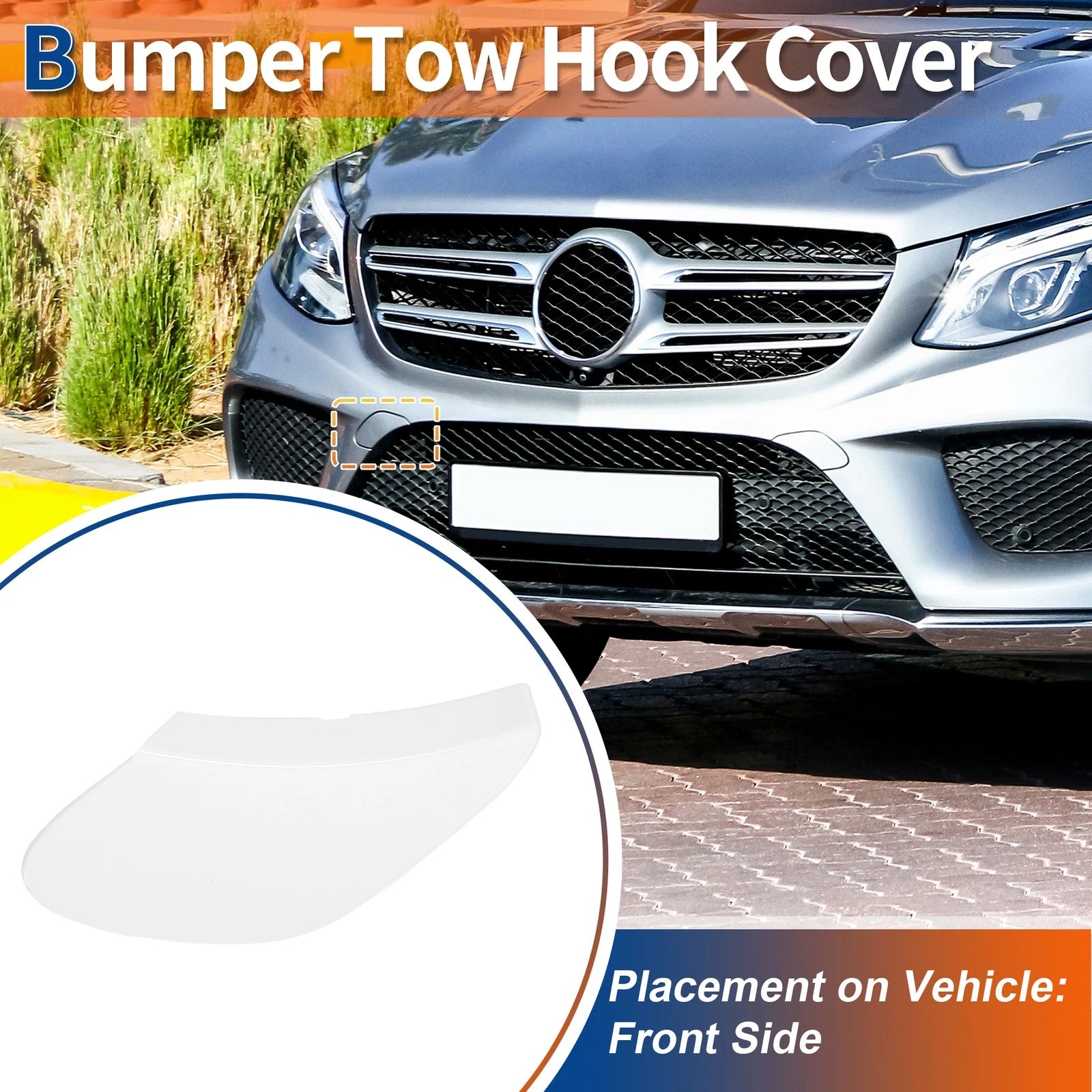 Front Tow Hook Cover Replacement for Mercedes-Benz GLE W166 (2016–2018)