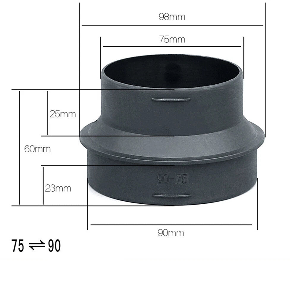 1pc 75mm - 90mm Parking Heater Air Heater Pipe Reducer Outlet Adapter