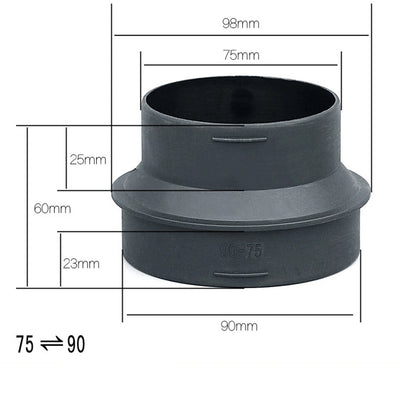 1pc 75mm - 90mm Parking Heater Air Heater Pipe Reducer Outlet Adapter