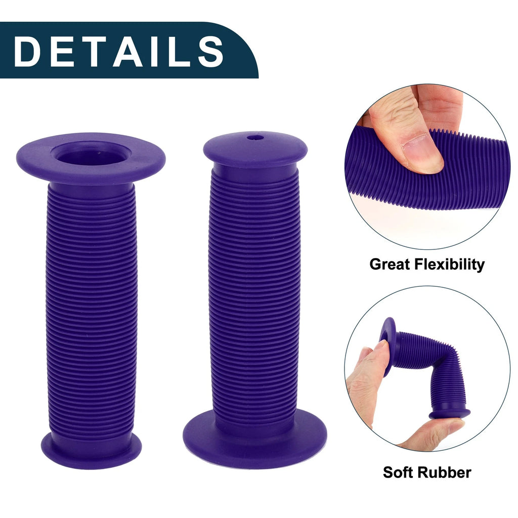 Bike Handlebar Grip Cover 100mm Non Slip End Protector for Purple Pair