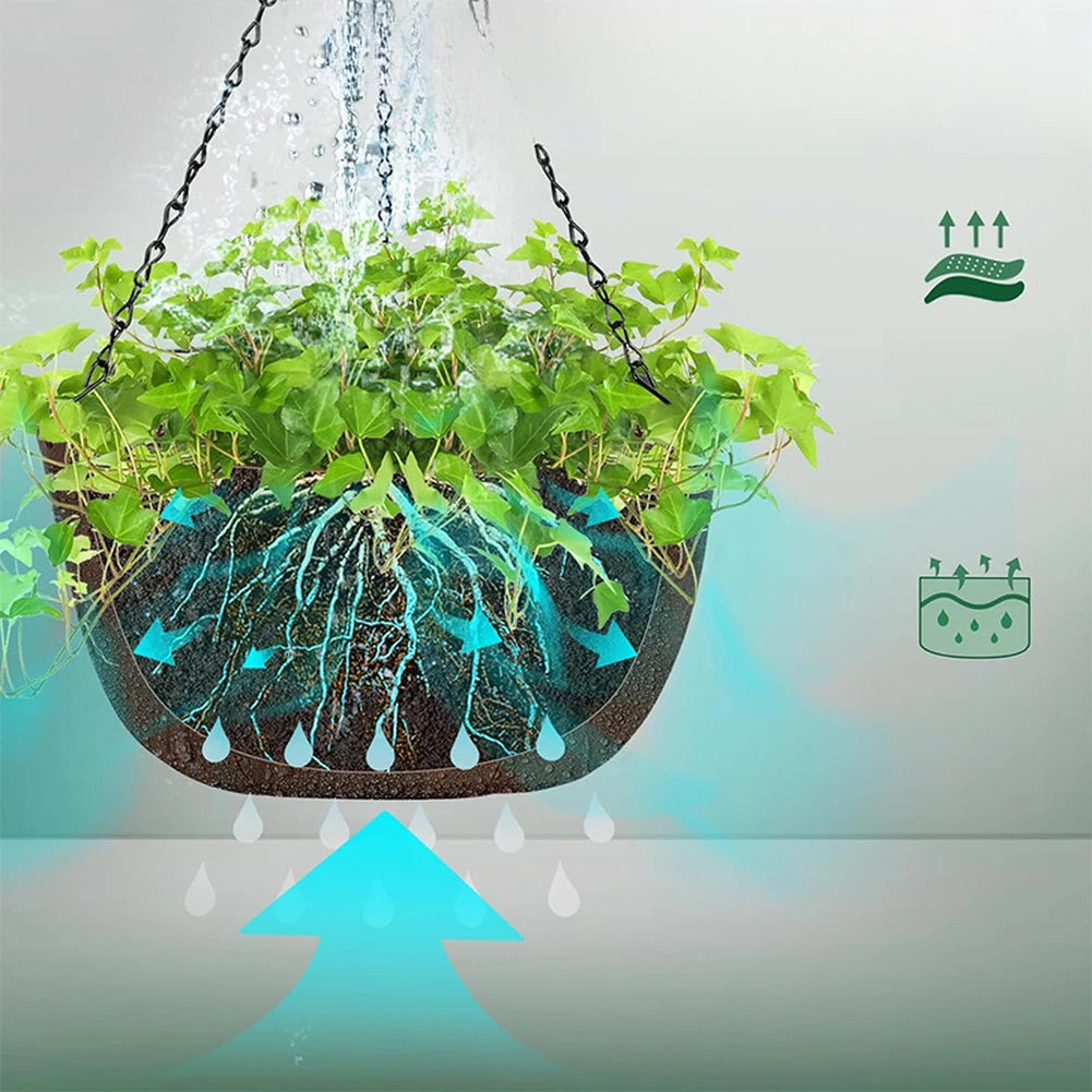 3 Pack Hanging Flower Pots for Indoor Outdoor Use 10/12in