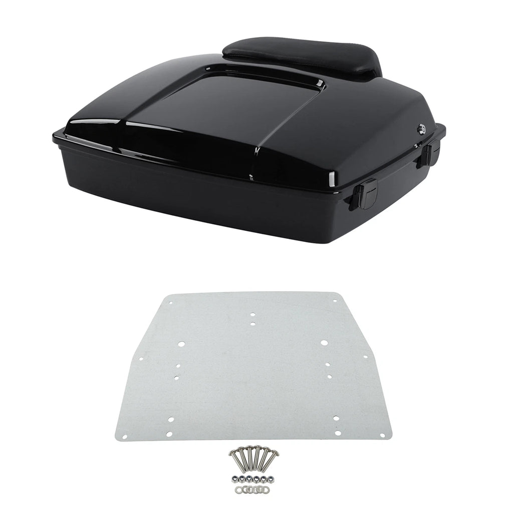 5.5" Razor Trunk Backrest Plate for Harley Touring (1997–2013) Black