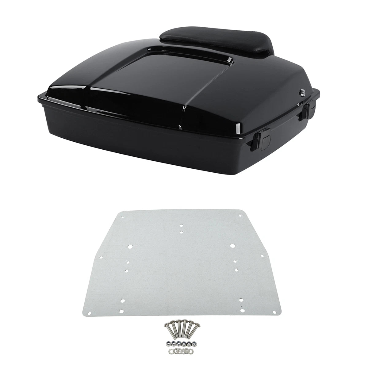 5.5" Razor Trunk Backrest Plate for Harley Touring (1997–2013) Black