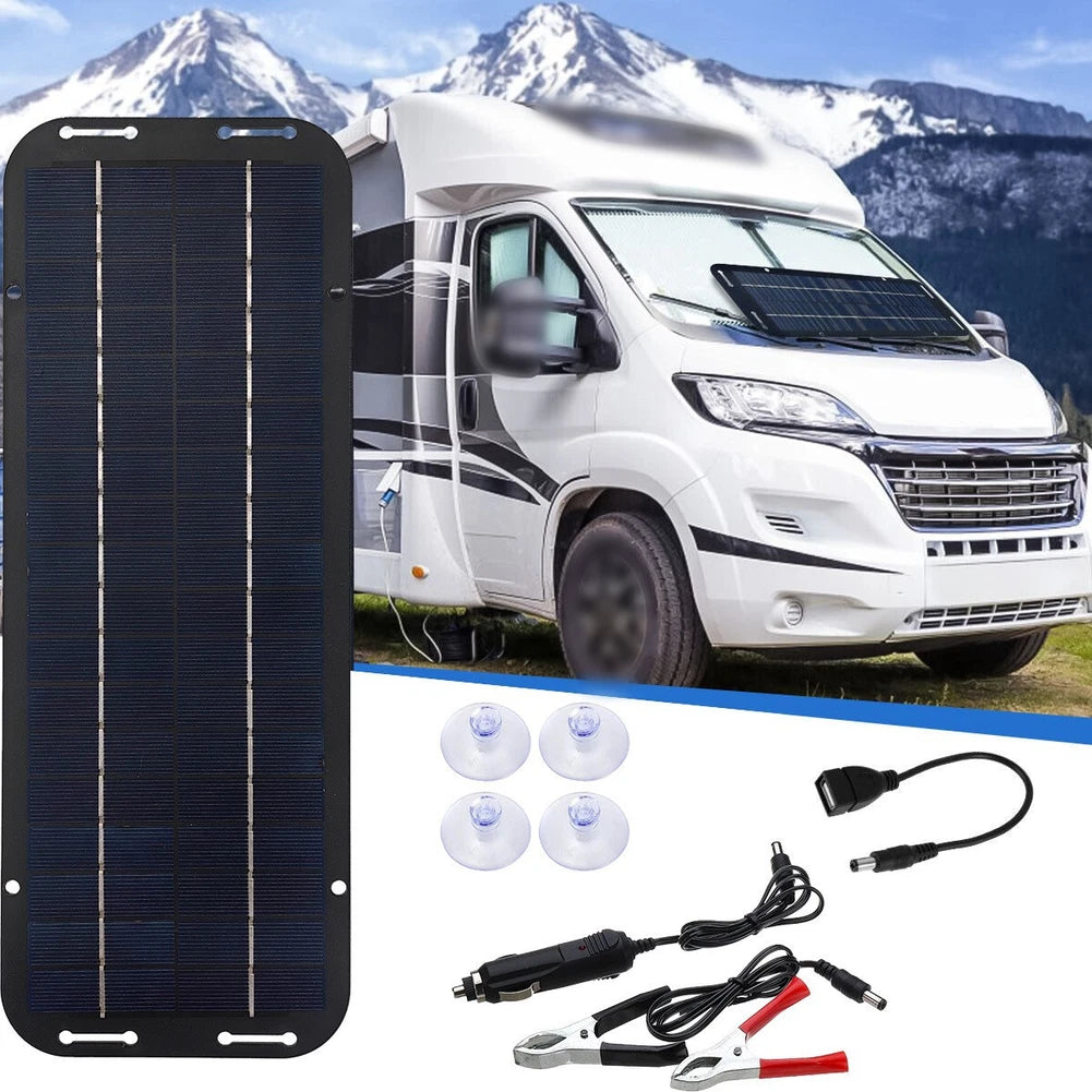 5W 6W 30W Solar Flexible Panel for RV Boat Motorcycle (12V 18V)