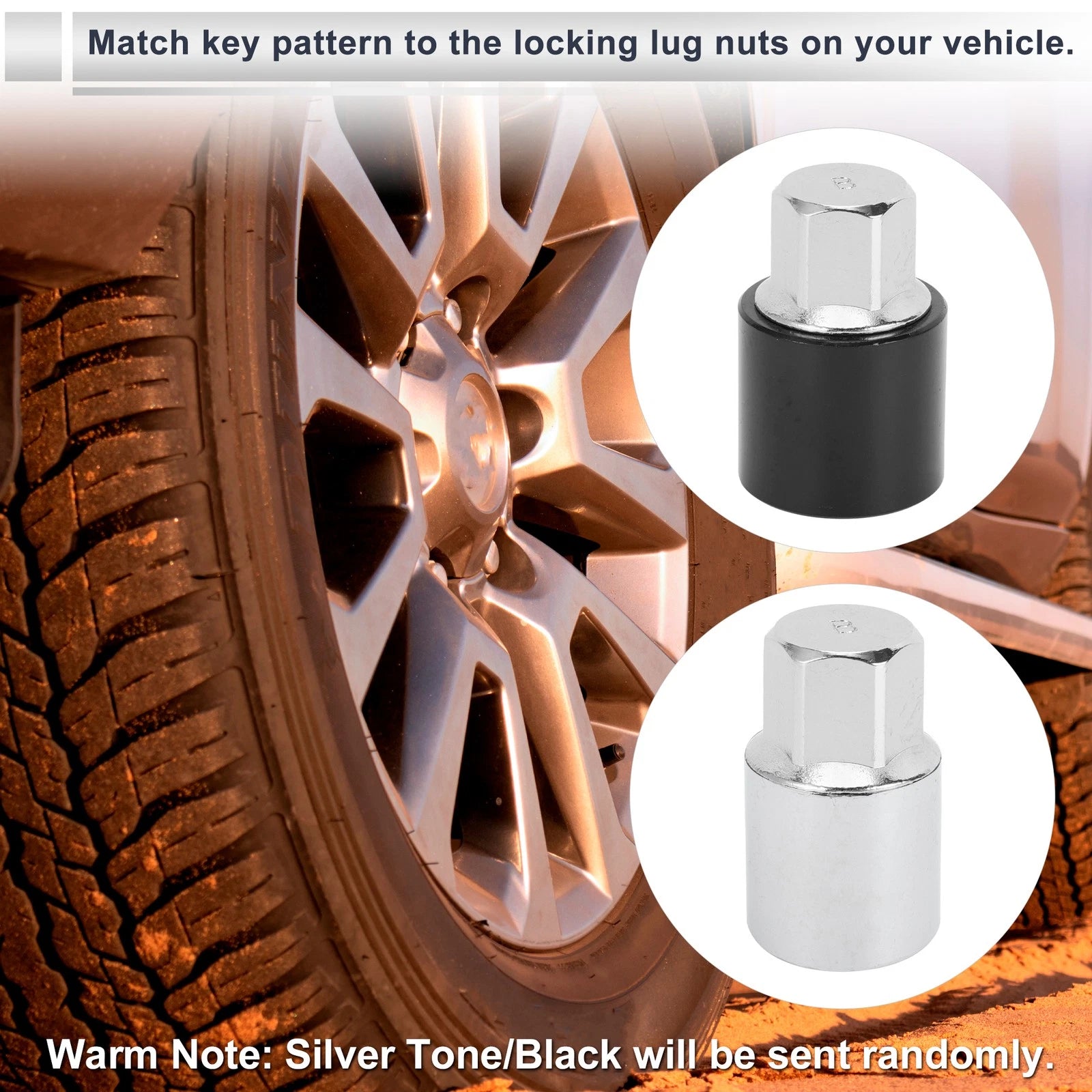 Type B Wheel Lock Lugnut Antitheft Screw Nut Removal Key for Toyota