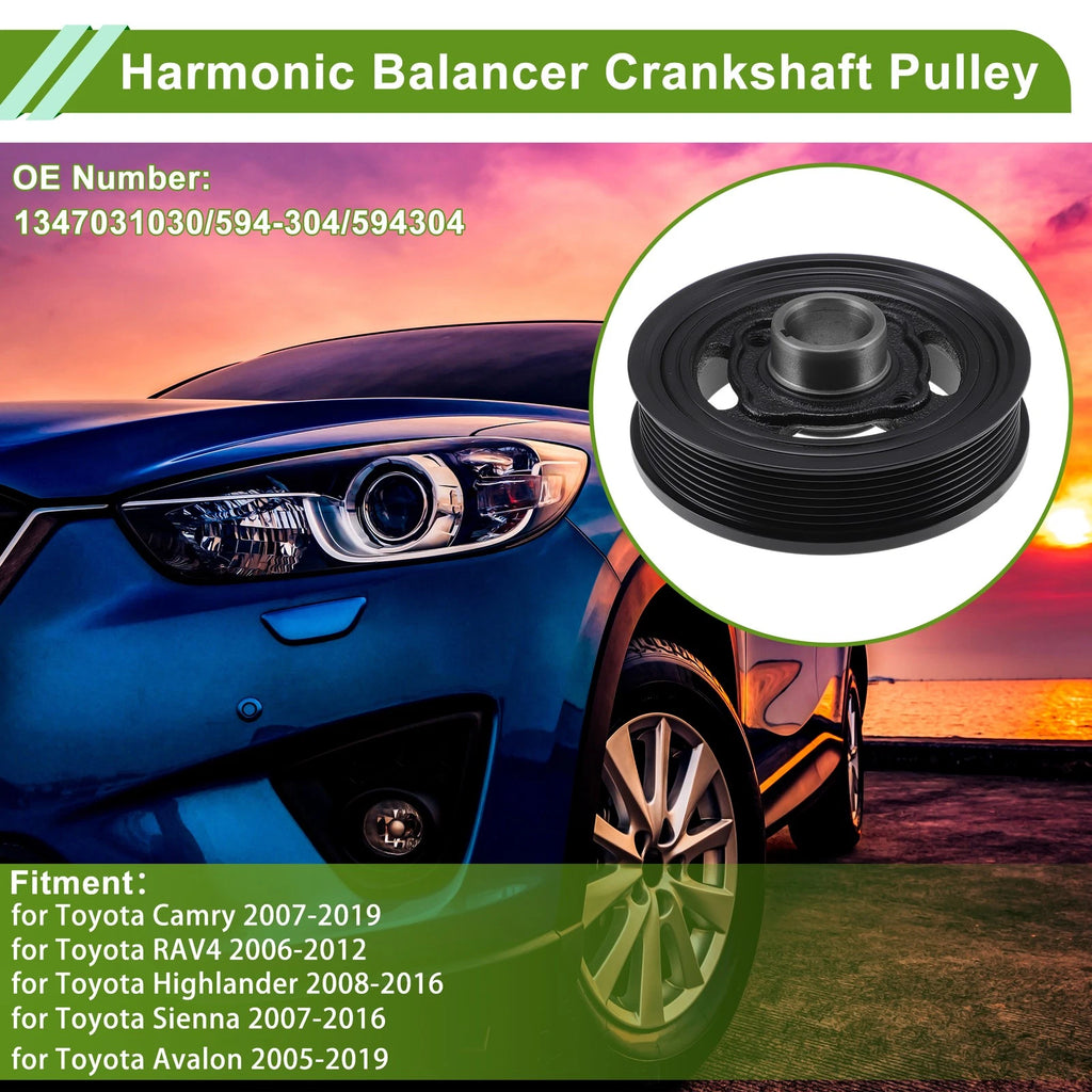 Engine Harmonic Balancer Crank Pulley Replacement for Toyota Camry (2007–2017)