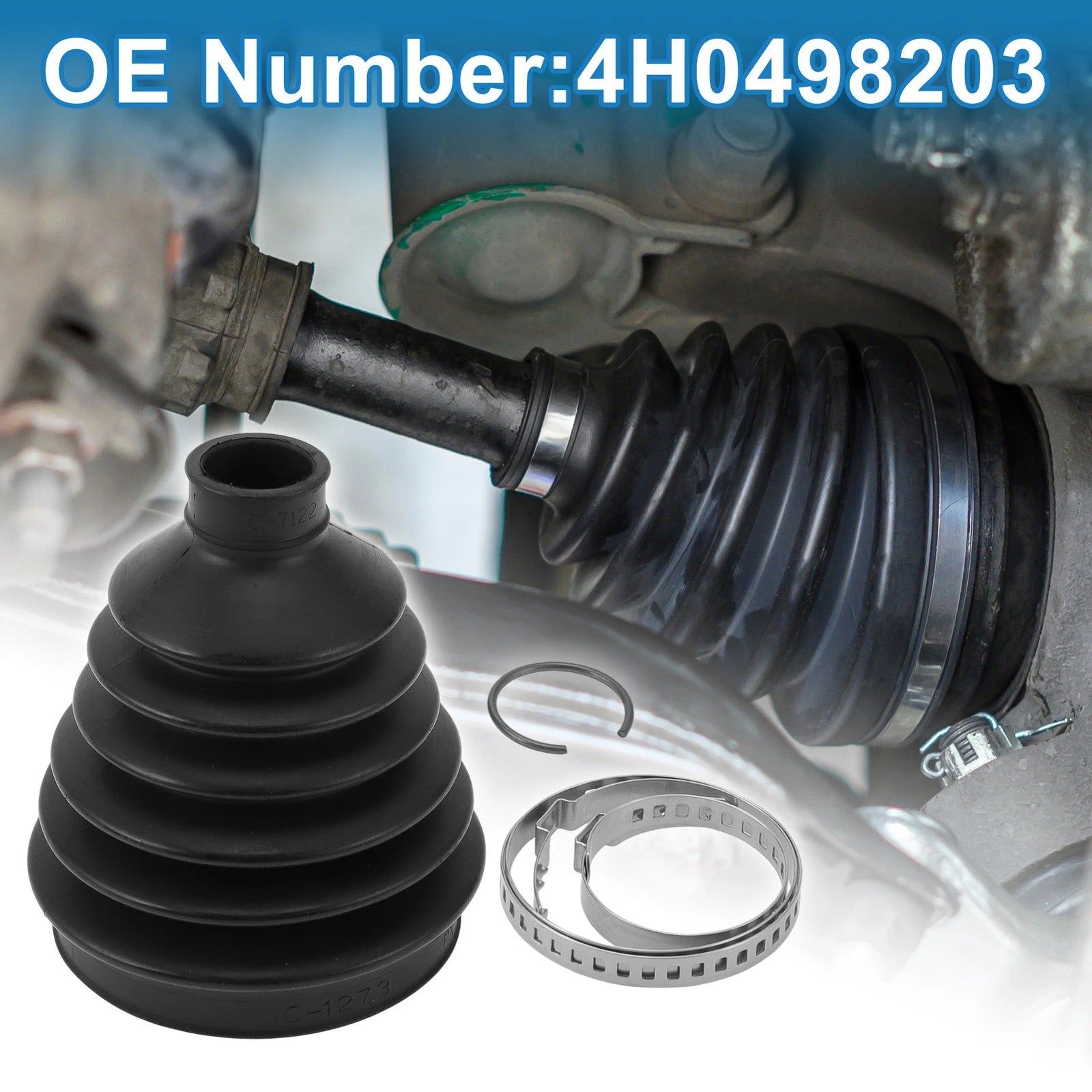 Outer CV Joint Boot Kit w/ Clamps for Audi A4 A8 (2013–2023) 4H0498203