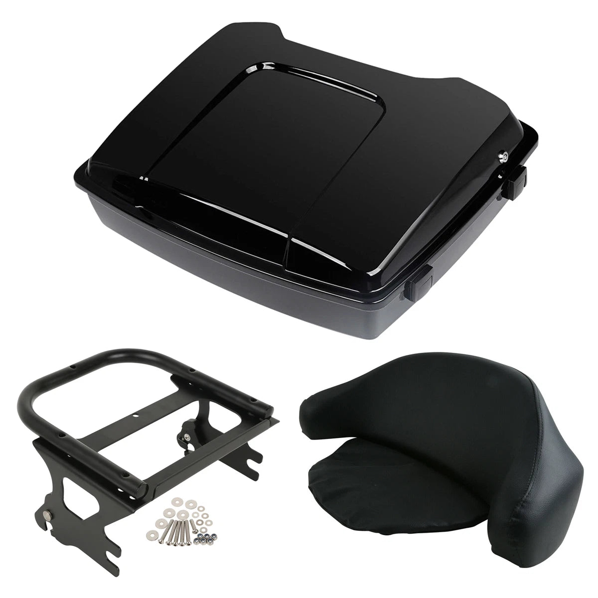 Trunk & Backrest Mount Rack for Harley Touring Street Glide (1997–2008)