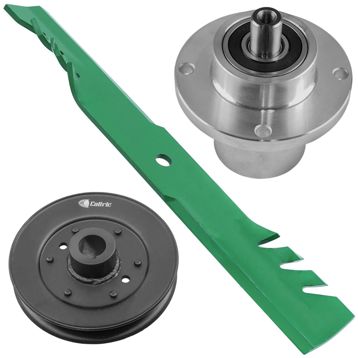 Deck Spindle w Pulley Blade Replacement for Bad Boy MZ Magnum 54 (2015–2024)