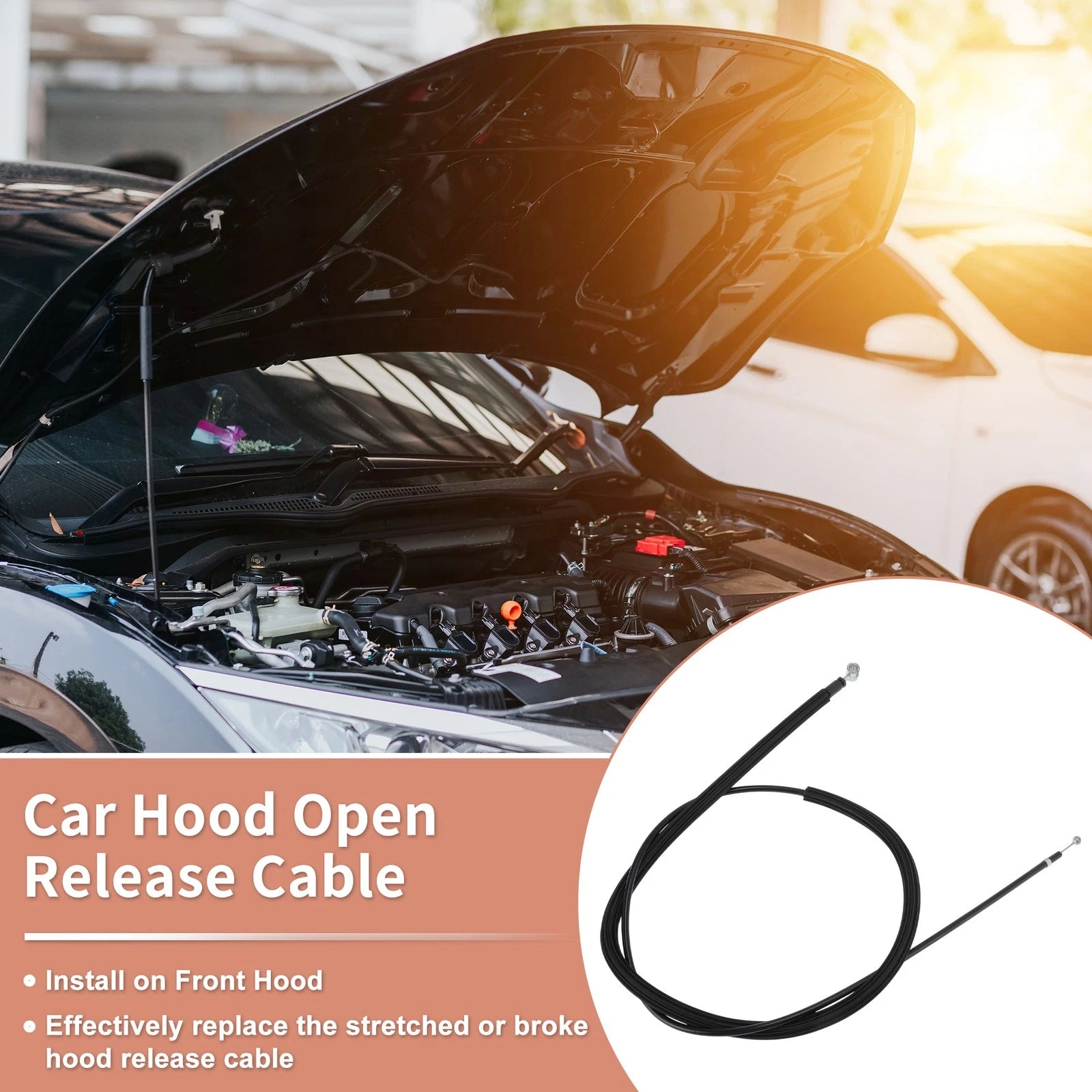 Hood Release Cable Front OEM Replacement for Volkswagen Tiguan (2008–2018)