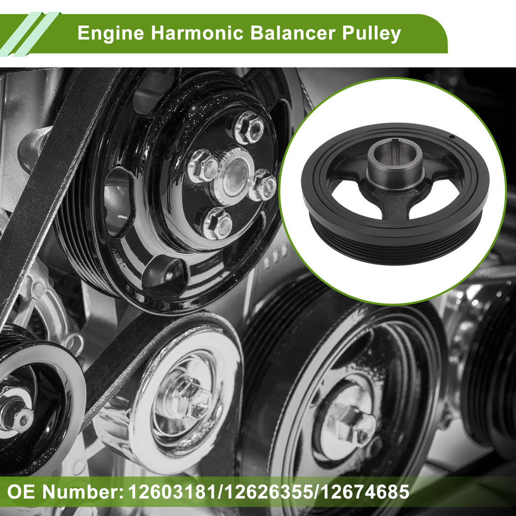 Engine Harmonic Balancer Crankshaft Pulley Replacement for Chevrolet Traverse (2009–2017)