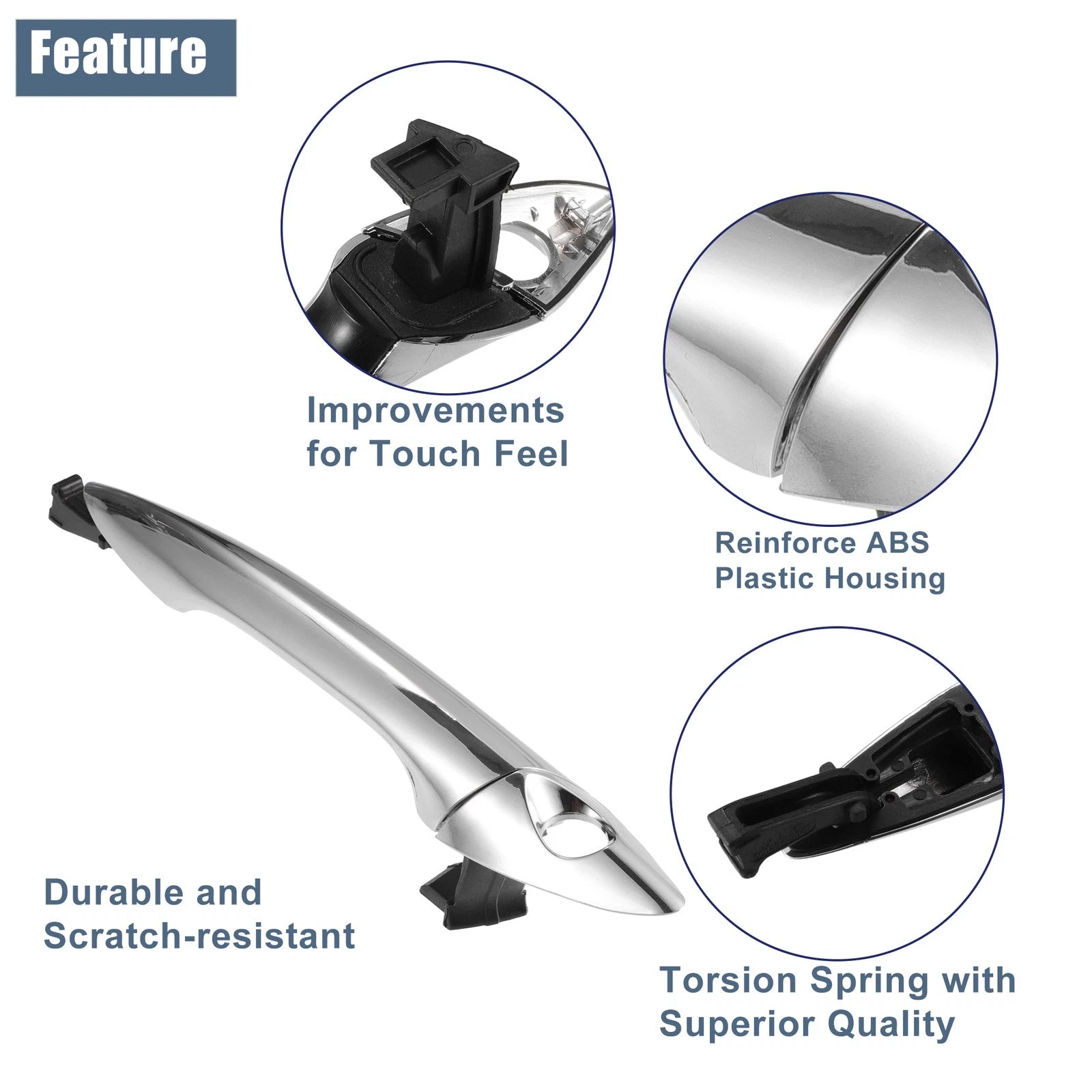 Exterior Door Handle Front Left OEM Fit for Hyundai Elantra (2011–2016)