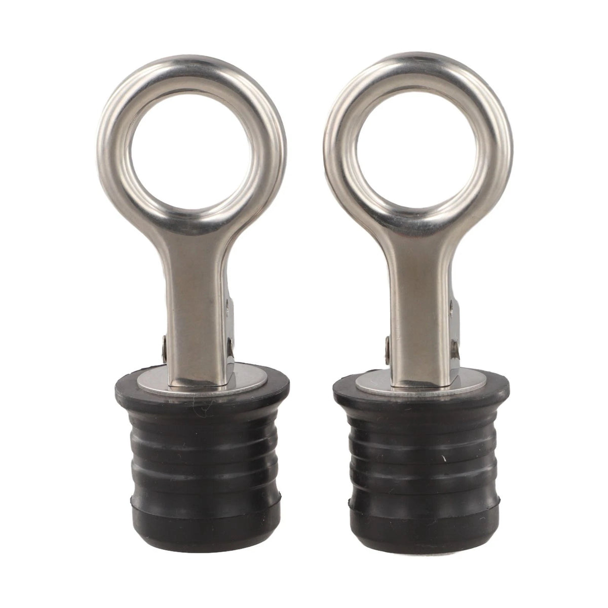 2X Drain Stopper Rubber and Stainless Steel for Boats and Lawn Rollers