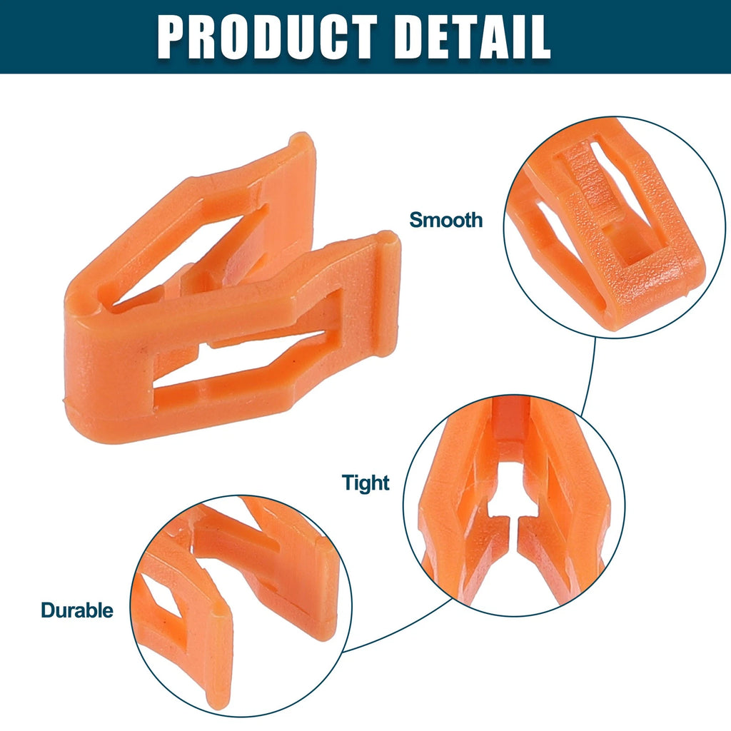 Interior Trim Retainer Clip Replacement Set for Ford Dodge Orange (50 Pack) (1989–1997)