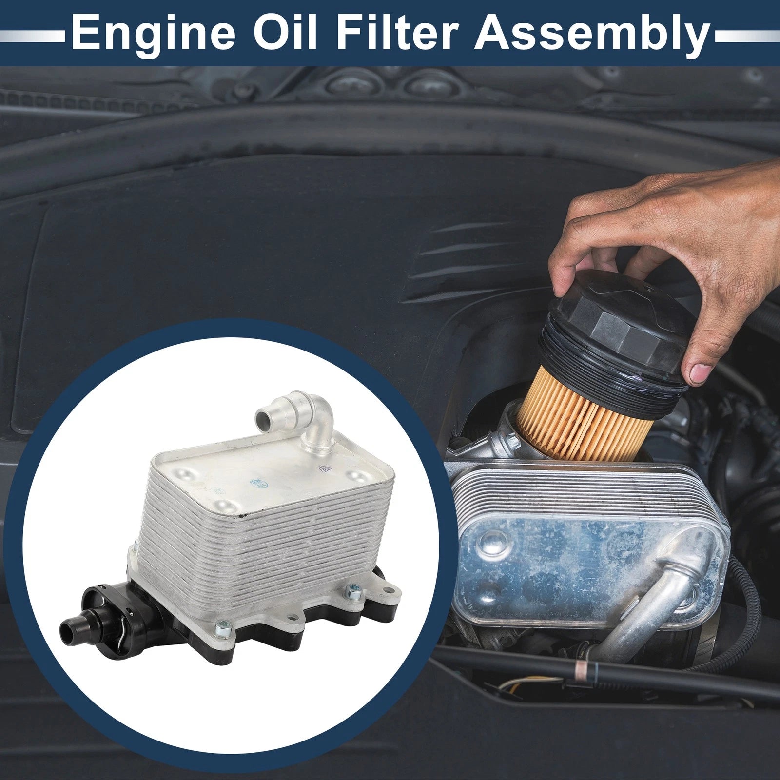 Engine Oil Cooler Filter Housing Replacement for BMW 5 6 7 Series (2011–2016)