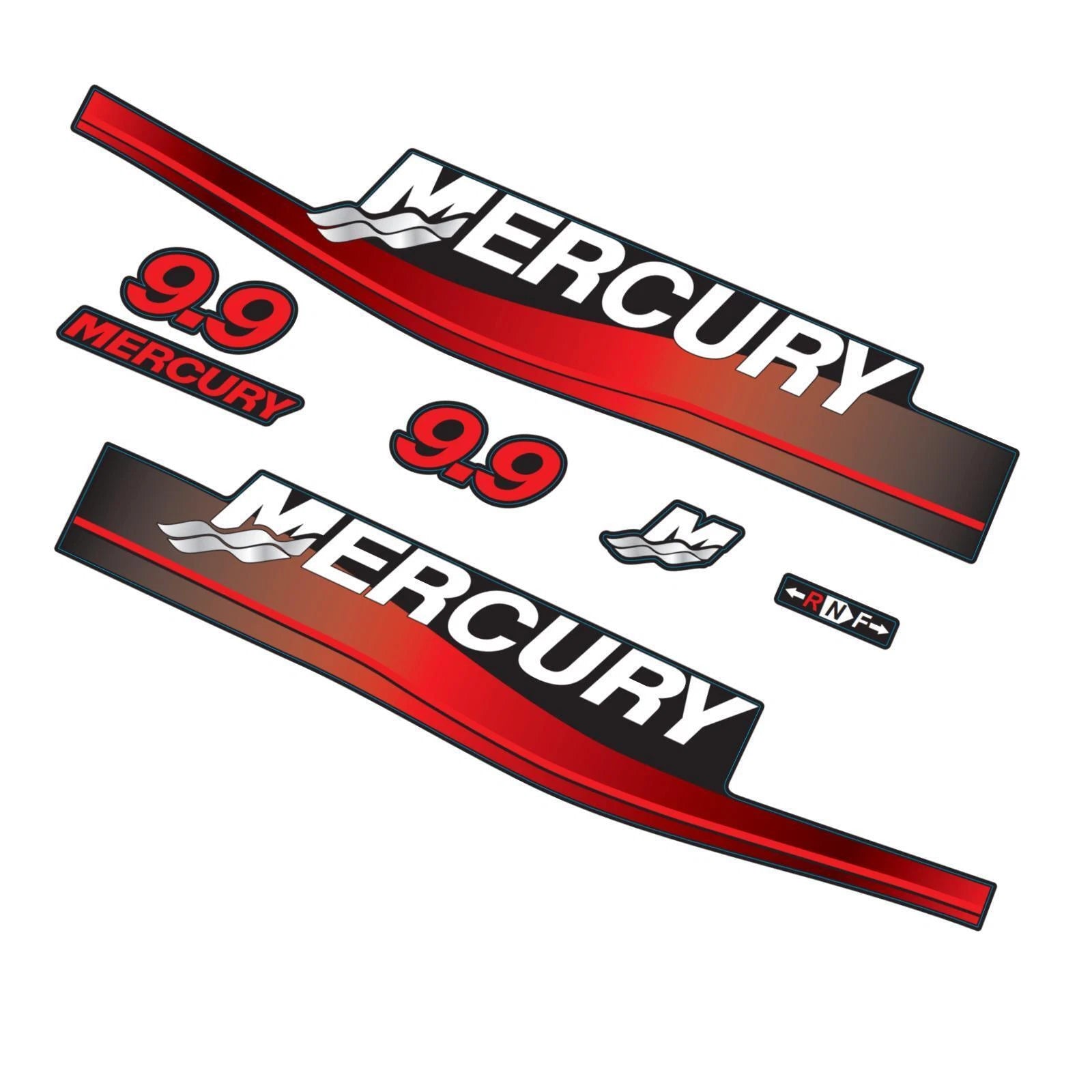 Decal Set for Mercury 9.9 HP Outboard Motor (12836A00)