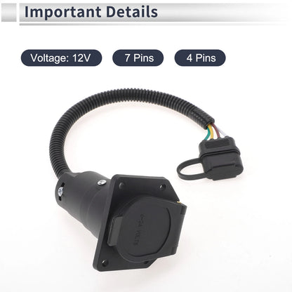 4 Pins 7 Pins Trailer Wiring Connector Cord for Renault Megane (2005–2015)