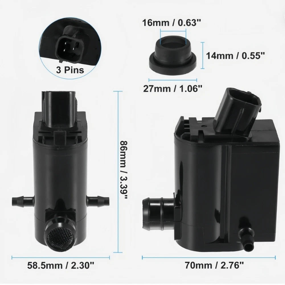 Washer Pump for - Plastic, Rubber Components
