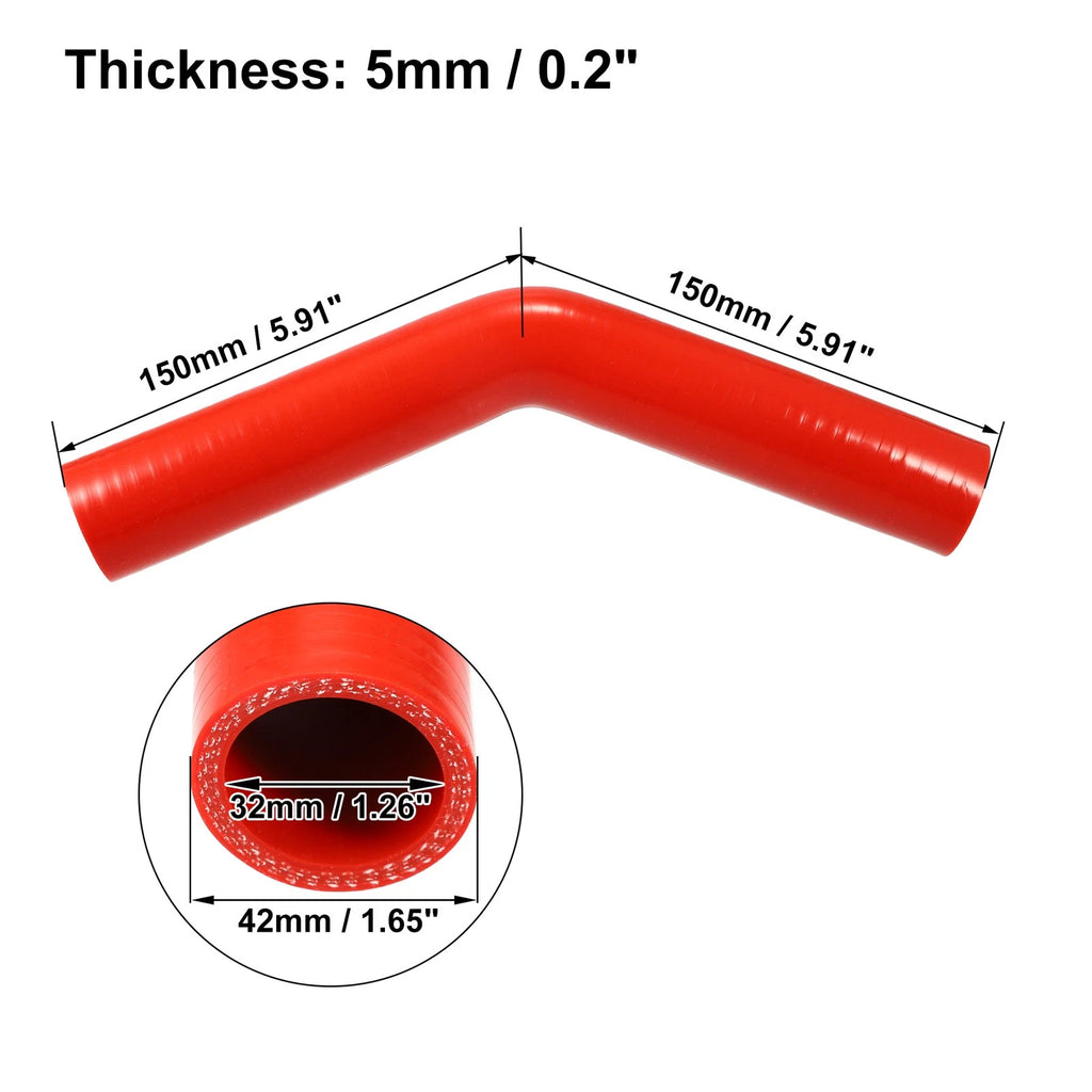 32mm 1.26" 45 Degree Silicone Hose Coupler for Intercooler (Universal)