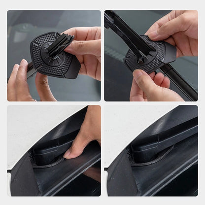 Set of 2 PVC Dustproof Covers for Windshield Wiper Arm Hole Protection