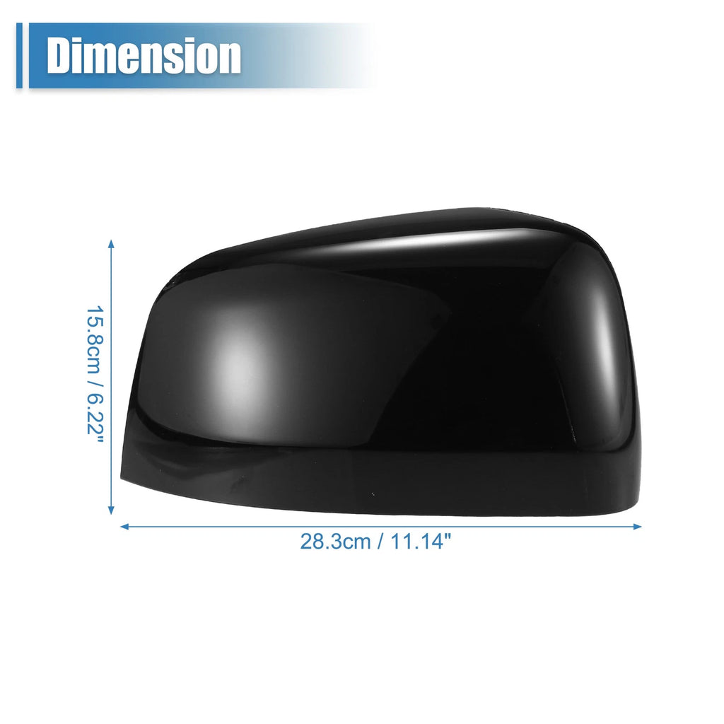 Pair Gloss Black Top Half Mirror Covers for Jeep Grand Cherokee (2011–2019)