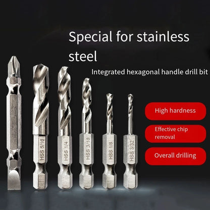 5-Piece Hex Shank Short Drill Bit Set for Electric Drills