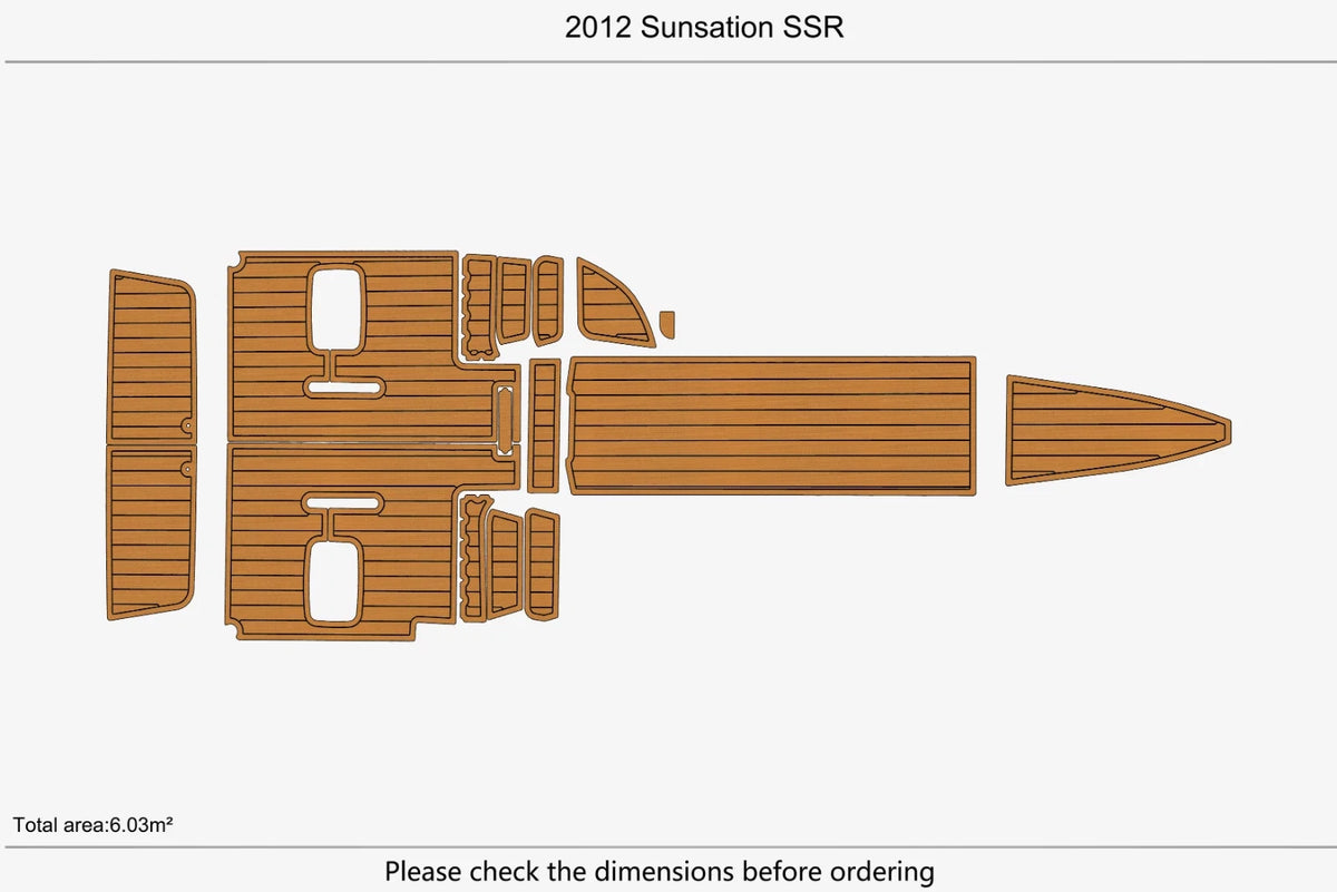 EVA Foam Faux Teak Deck Flooring Mats for Sunsation SSR (2012)