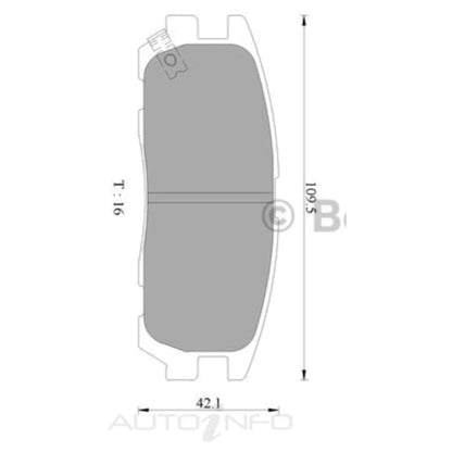 Set of 4 Bosch Rear Disc Brake Pads for Great Wall X200 (2011–2016)